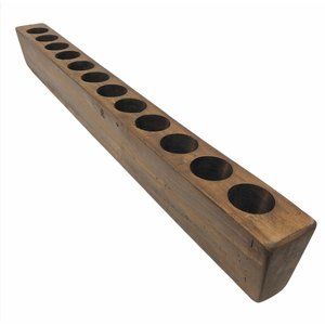 12 Hole Sugar Mold Wood Candle Holder (Brown)